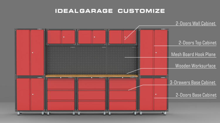 14個の人気のあるガレージワークベンチとストレージ