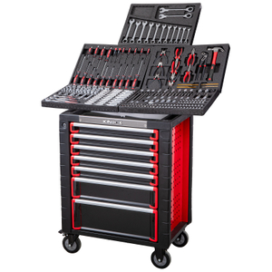 Kinbox 232 Piece EPS Tray Professional HandCart耐久性のある多機能ツールキット、アップグレードされたMetal Panelは、カスタマイズをサポートしています