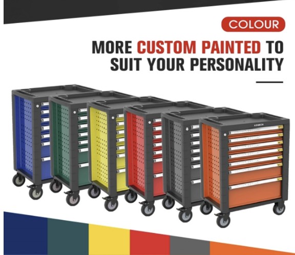 カスタマイズされたKINBOX 7引き出しローリングツールキャビネットカラー